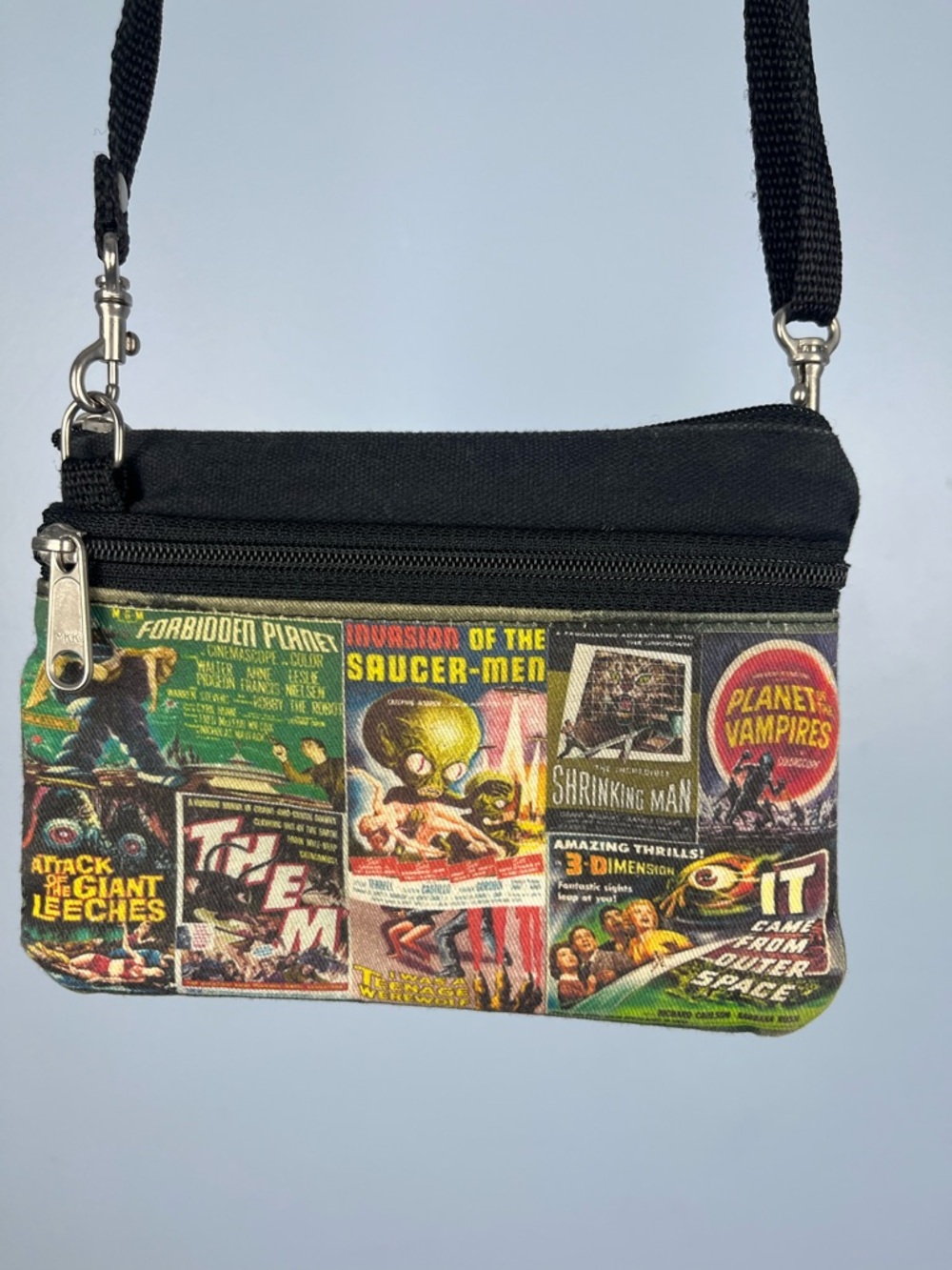 Creature feature sci fi crossbody bag small